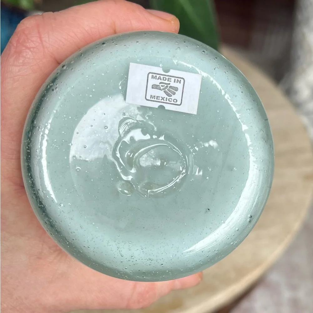 Hand blown Demilune Glass Diffuser Bottle (empty)